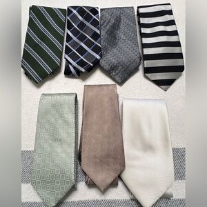Michael Kors Men's Tie Set - Green, Brown, Gray, Black, White